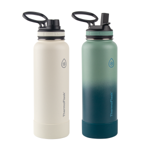 40oz Bottle With Spout Lid + Straw Lid (2 Pack)